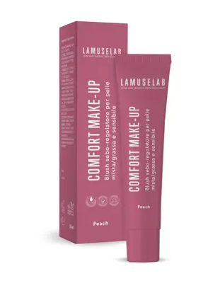 LAMUSELAB Comfort Make - Up Blush Rosato Caldo Sebo - regolatore Per Pelle Mista Grassa e Sensibile 10 ml
